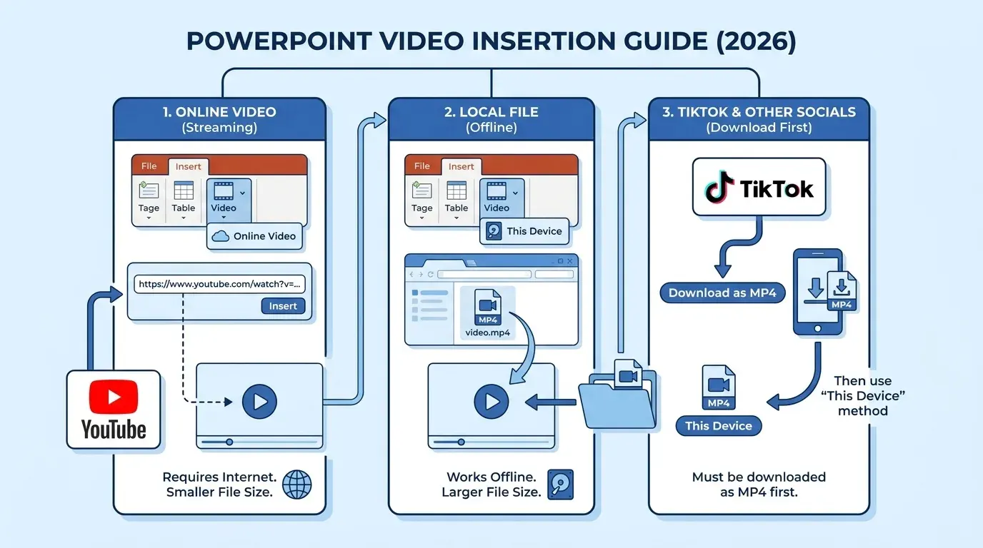 How to Insert YouTube Videos in PowerPoint (2026 Guide)
