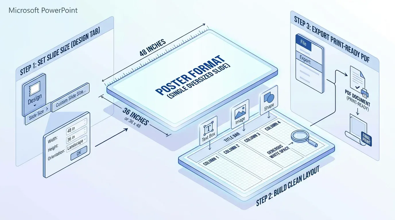 Poster Format in PowerPoint: Sizes & Step-by-Step Setup